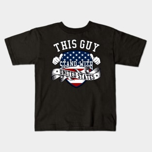 THIS GUY STAND WITH USA | AO-SPORTS | 2 SIDED Kids T-Shirt